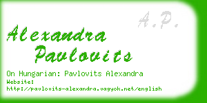 alexandra pavlovits business card